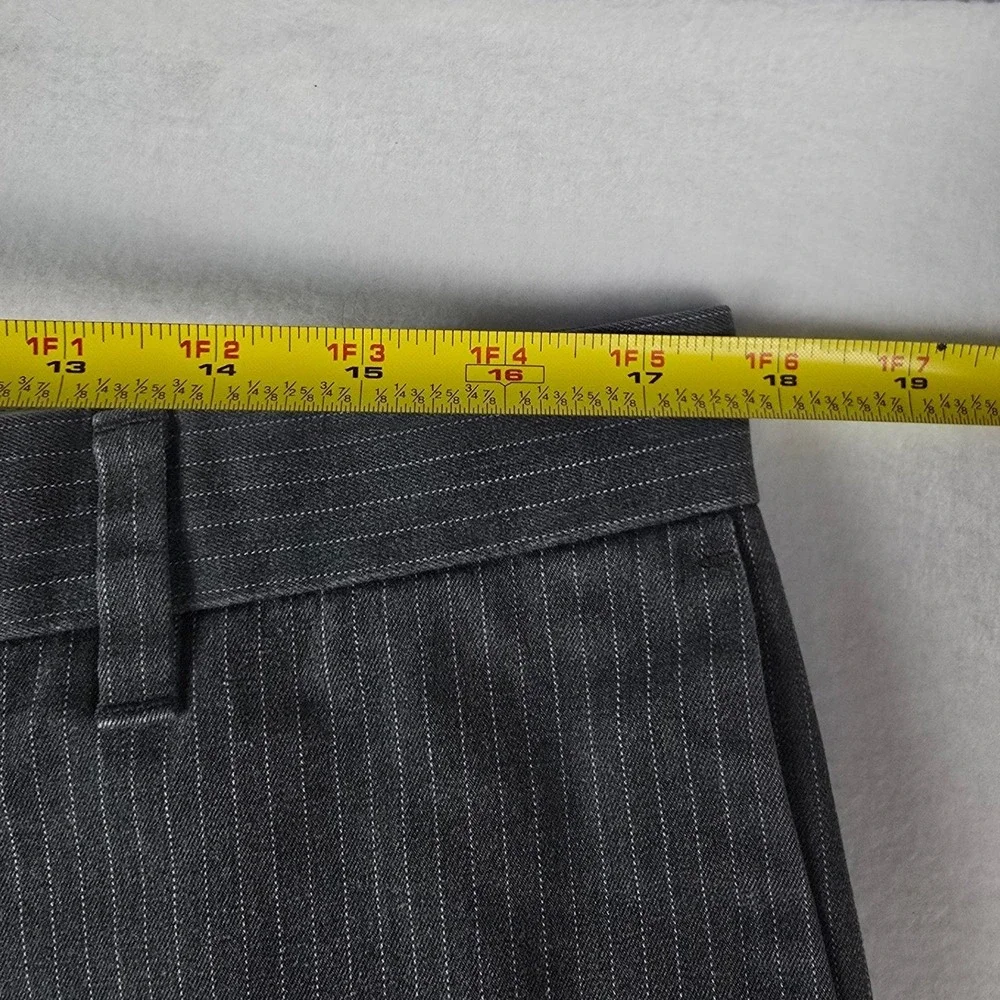 Dockers Pinstripe Dress Pants Men 36x32 Gray Straight Leg Business Casual Office